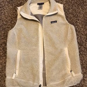 Patagonia off white retro pile vest